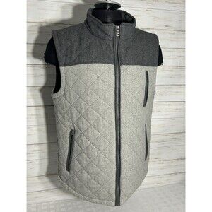 BKE Jeans Co Men Size Large INSULATED Quilted Sleeveless WOOL Puffer Vest jacket